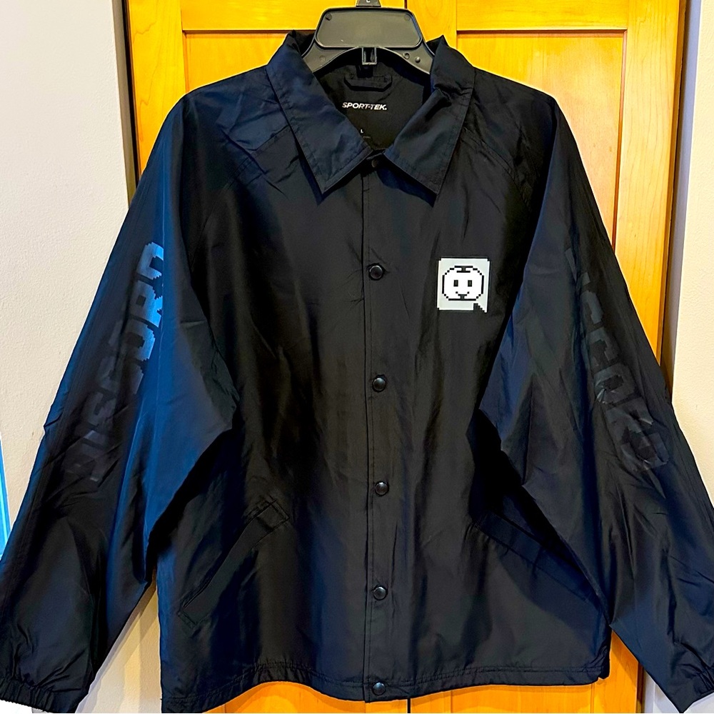 NWOT Discord Black Windbreaker Jacket Men’s L